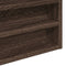 vidaXL - Vitrinekast - 80x8,5x58 - cm - bewerkt - hout - bruin - eikenkleurig
