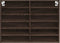 vidaXL - Vitrinekast - 80x8,5x58 - cm - bewerkt - hout - bruin - eikenkleurig