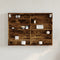 vidaXL - Vitrinekast - 80x8,5x58 - cm - bewerkt - hout - gerookt - eikenkleurig