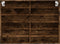 vidaXL - Vitrinekast - 80x8,5x58 - cm - bewerkt - hout - gerookt - eikenkleurig