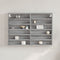 vidaXL - Vitrinekast - 80x8,5x58 - cm - bewerkt - hout - grijs - sonoma - eikenkleur