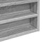 vidaXL - Vitrinekast - 80x8,5x58 - cm - bewerkt - hout - grijs - sonoma - eikenkleur