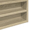vidaXL - Vitrinekast - 80x8,5x58 - cm - bewerkt - hout - sonoma - eikenkleurig