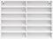 vidaXL - Vitrinekast - 80x8,5x58 - cm - bewerkt - hout - wit