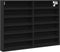 vidaXL - Vitrinekast - 80x8,5x58 - cm - bewerkt - hout - zwart