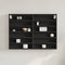 vidaXL - Vitrinekast - 80x8,5x58 - cm - bewerkt - hout - zwart