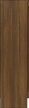vidaXL - Vitrinekast - 82,5x30,5x115 - cm - bewerkt - hout - bruin - eikenkleur