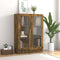 vidaXL - Vitrinekast - 82,5x30,5x115 - cm - bewerkt - hout - gerookt - eikenkleurig