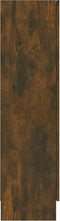 vidaXL - Vitrinekast - 82,5x30,5x115 - cm - bewerkt - hout - gerookt - eikenkleurig