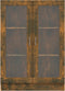 vidaXL - Vitrinekast - 82,5x30,5x115 - cm - bewerkt - hout - gerookt - eikenkleurig