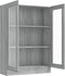 vidaXL - Vitrinekast - 82,5x30,5x115 - cm - bewerkt - hout - grijs - sonoma - eiken