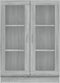 vidaXL - Vitrinekast - 82,5x30,5x115 - cm - bewerkt - hout - grijs - sonoma - eiken