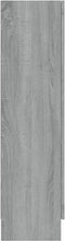 vidaXL - Vitrinekast - 82,5x30,5x115 - cm - bewerkt - hout - grijs - sonoma - eiken