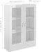 vidaXL - Vitrinekast - 82,5x30,5x115 - cm - bewerkt - hout - hoogglans - wit