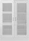 vidaXL - Vitrinekast - 82,5x30,5x115 - cm - bewerkt - hout - hoogglans - wit