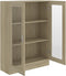 vidaXL - Vitrinekast - 82,5x30,5x115 - cm - bewerkt - hout - sonoma - eikenkleurig