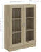 vidaXL - Vitrinekast - 82,5x30,5x115 - cm - bewerkt - hout - sonoma - eikenkleurig