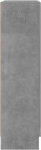 vidaXL - Vitrinekast - 82,5x30,5x115 - cm - bewerkt - hout - betongrijs
