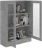 vidaXL - Vitrinekast - 82,5x30,5x115 - cm - bewerkt - hout - betongrijs