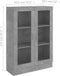 vidaXL - Vitrinekast - 82,5x30,5x115 - cm - bewerkt - hout - betongrijs