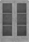vidaXL - Vitrinekast - 82,5x30,5x115 - cm - bewerkt - hout - betongrijs