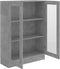vidaXL - Vitrinekast - 82,5x30,5x115 - cm - bewerkt - hout - betongrijs
