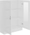 vidaXL - Vitrinekast - 82,5x30,5x115 - cm - bewerkt - hout - wit