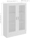 vidaXL - Vitrinekast - 82,5x30,5x115 - cm - bewerkt - hout - wit