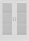 vidaXL - Vitrinekast - 82,5x30,5x115 - cm - bewerkt - hout - wit