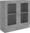 vidaXL - Vitrinekast - 82,5x30,5x80 - cm - bewerkt - hout - betongrijs