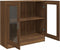 vidaXL - Vitrinekast - 82,5x30,5x80 - cm - bewerkt - hout - bruin - eikenkleur