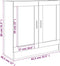 vidaXL - Vitrinekast - 82,5x30,5x80 - cm - bewerkt - hout - bruin - eikenkleur