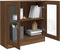 vidaXL - Vitrinekast - 82,5x30,5x80 - cm - bewerkt - hout - bruin - eikenkleur