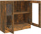 vidaXL - Vitrinekast - 82,5x30,5x80 - cm - bewerkt - hout - gerookt - eikenkleurig
