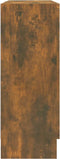 vidaXL - Vitrinekast - 82,5x30,5x80 - cm - bewerkt - hout - gerookt - eikenkleurig