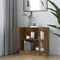 vidaXL - Vitrinekast - 82,5x30,5x80 - cm - bewerkt - hout - gerookt - eikenkleurig