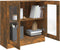 vidaXL - Vitrinekast - 82,5x30,5x80 - cm - bewerkt - hout - gerookt - eikenkleurig