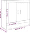 vidaXL - Vitrinekast - 82,5x30,5x80 - cm - bewerkt - hout - grijs - sonoma - eiken