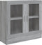 vidaXL - Vitrinekast - 82,5x30,5x80 - cm - bewerkt - hout - grijs - sonoma - eiken