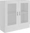 vidaXL - Vitrinekast - 82,5x30,5x80 - cm - bewerkt - hout - wit