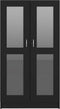 vidaXL - Vitrinekast - 82,5x30,5x80 - cm - bewerkt - hout - wit