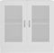 vidaXL - Vitrinekast - 82,5x30,5x80 - cm - bewerkt - hout - wit