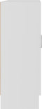 vidaXL - Vitrinekast - 82,5x30,5x80 - cm - bewerkt - hout - wit