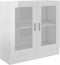 vidaXL - Vitrinekast - 82,5x30,5x80 - cm - spaanplaat - hoogglans - wit