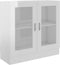 vidaXL - Vitrinekast - 82,5x30,5x80 - cm - spaanplaat - hoogglans - wit