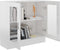 vidaXL - Vitrinekast - 82,5x30,5x80 - cm - spaanplaat - hoogglans - wit