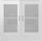 vidaXL - Vitrinekast - 82,5x30,5x80 - cm - spaanplaat - hoogglans - wit