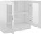 vidaXL - Vitrinekast - 82,5x30,5x80 - cm - spaanplaat - hoogglans - wit