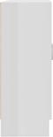 vidaXL - Vitrinekast - 82,5x30,5x80 - cm - spaanplaat - hoogglans - wit