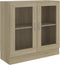 vidaXL - Vitrinekast - 82,5x30,5x80 - cm - spaanplaat - sonoma - eikenkleurig